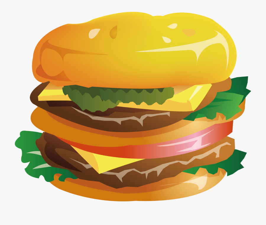 Big Burger Clipart - Cartoon Mcdonalds Big Mac, Transparent Clipart