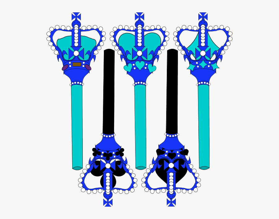 Stylized Sceptre For Card Faces, Transparent Clipart