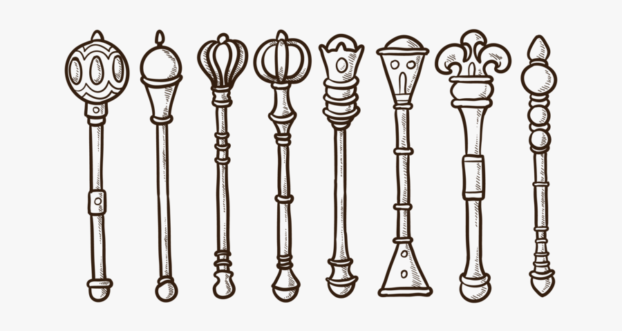 Vecteur D"icônes De Sceptre - Sceptre Drawing, Transparent Clipart