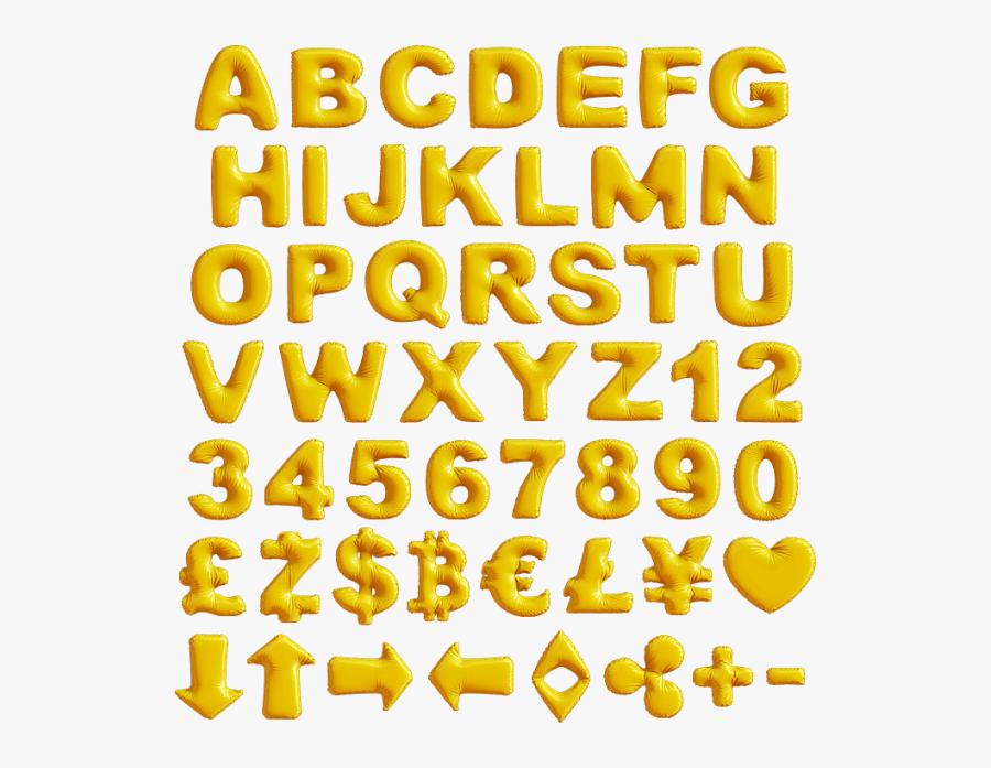 Clip Art Balloon Fonts - Balloon Alphabet Transparent Background, Transparent Clipart