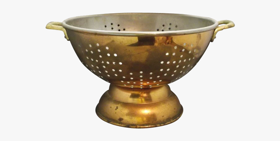 Clip Art Enamel Colander - Brass, Transparent Clipart