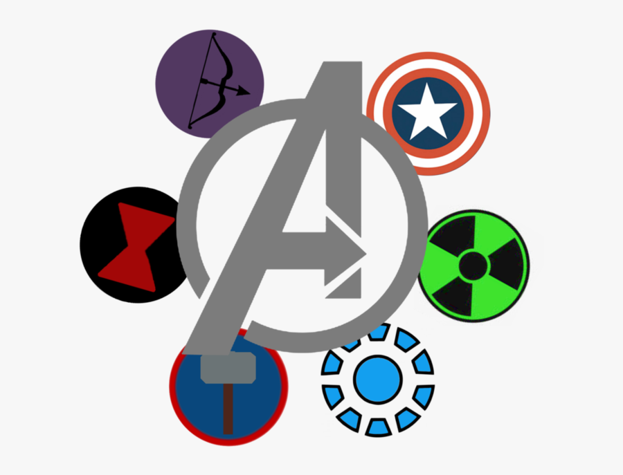 Symbols Together Marvel Vs - Original Avengers Logo, Transparent Clipart