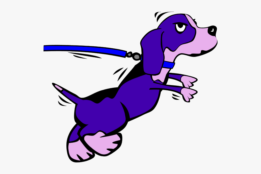 Dog Clipart Flower - Dog On Leash Cartoon, Transparent Clipart