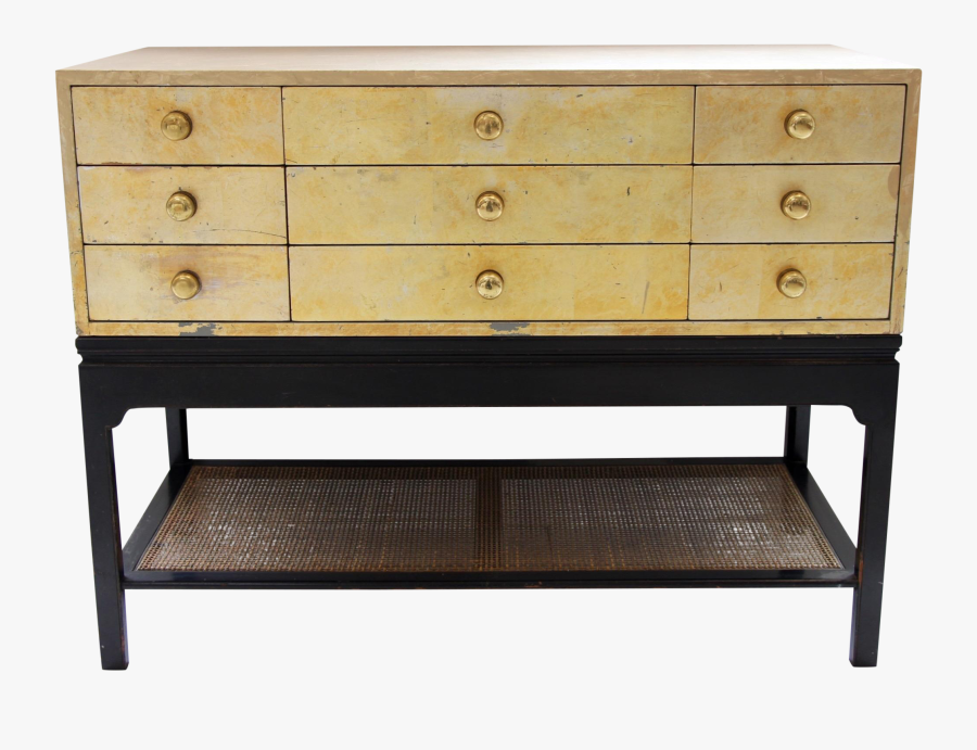 A Lovely 1950"s Gold Leaf Chest Of Drawers - Chest Of Drawers, Transparent Clipart