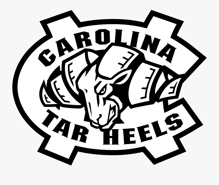 Unc Tar Heels Logo Black And White - North Carolina Tar Heels Tattoo, Transparent Clipart