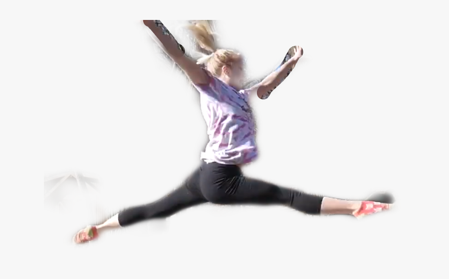 Gymnast Splits Leap Freetoedit - Jumping, Transparent Clipart
