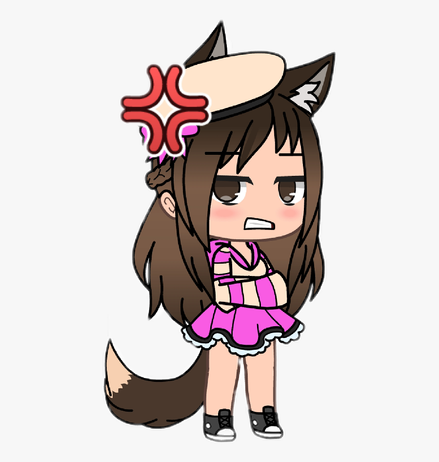 Sticker Anger Gacha Gachalife Oof Freetoedit - Gacha Life Angry Girl ...