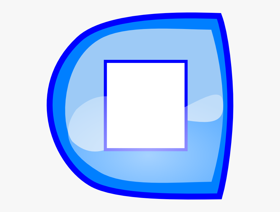 Blue Stop Button Svg Clip Arts - Icon, Transparent Clipart