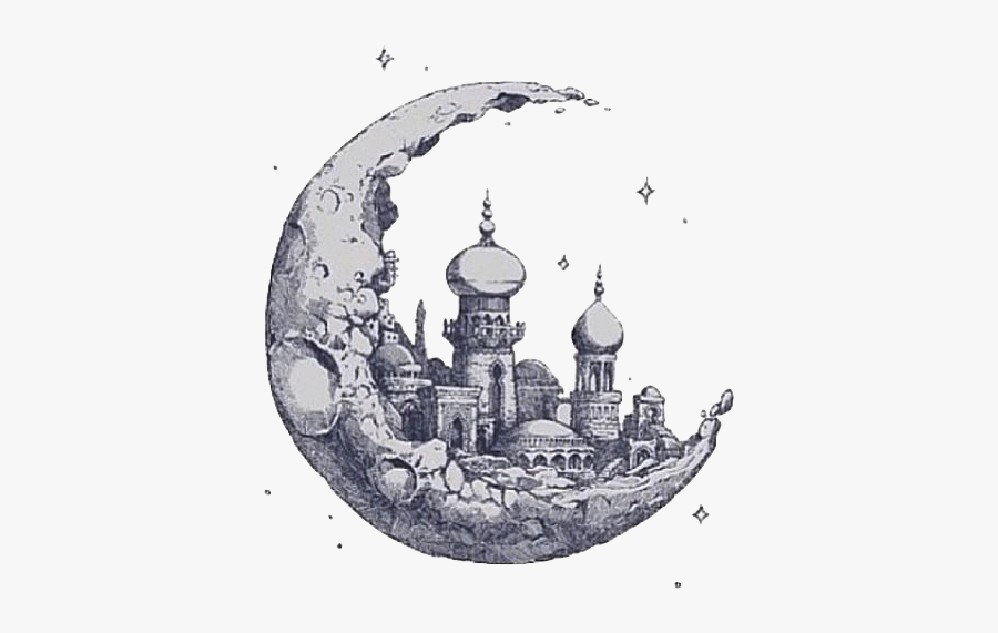 Movies Clipart Tumblr Transparent - Transparent Moon Drawing, Transparent Clipart