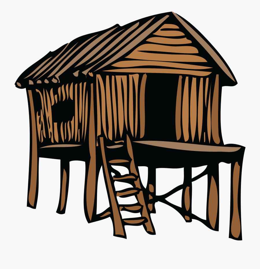 Transparent Hut Clipart - Transparent Clipart Wooden House, Transparent Clipart