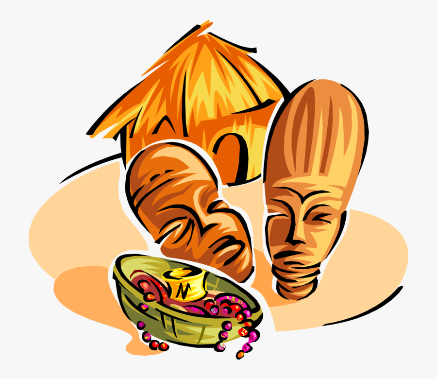 Vector Illustration Of African Indigenous Warrior Tribal - African Food Clip Art, Transparent Clipart