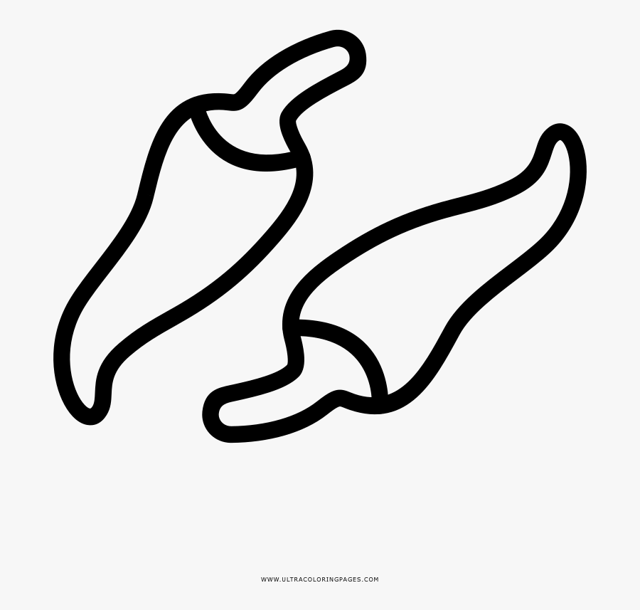 Chili Peppers Coloring Page - فلفل شطة فيكتور Png, Transparent Clipart