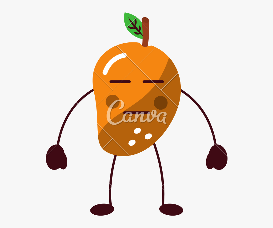 Mango Clipart Kawaii - Orange Wearing Sunglasses, Transparent Clipart