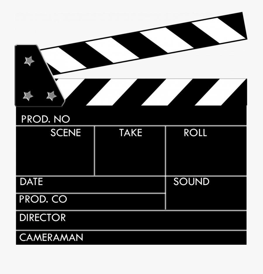 Movie Clapboard, Transparent Clipart