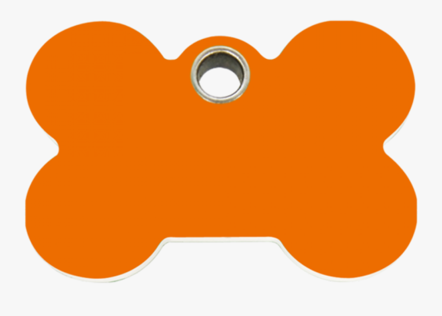 Orange Bone Plastic Pet Tag - Dog Bone Clip Art Dog Tag, Transparent Clipart