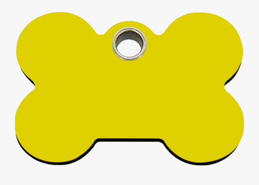 Yellow Bone Plastic Pet Tag, Transparent Clipart