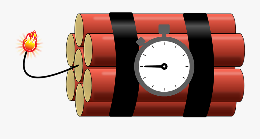 Bomb, Timer, About To Blow, Dynamite, Boom, Short Fuse - Bomb, Transparent Clipart