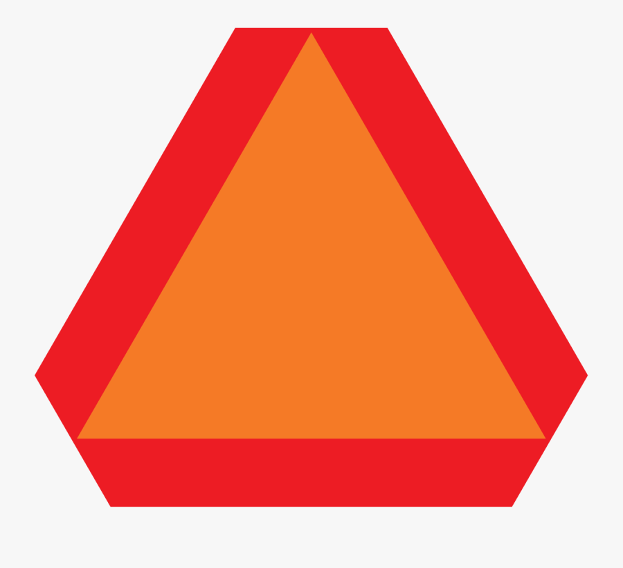 Slow Moving Vehicle - Low Speed Vehicle Sign, Transparent Clipart