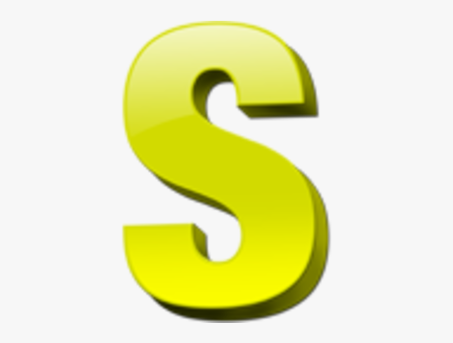 Decorative - Letter - S - Clipart - Letter A Icon Yellow, Transparent Clipart