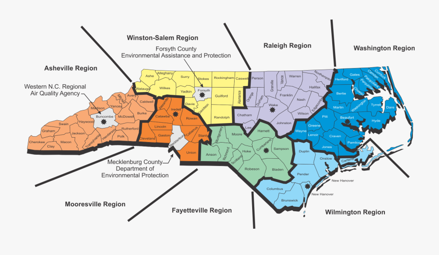 Clip Art North Carolina Pictures - North Carolina Resource Map, Transparent Clipart