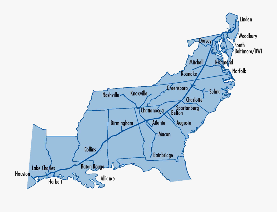 Map Clipart Map Road Us - Colonial Pipeline Map, Transparent Clipart