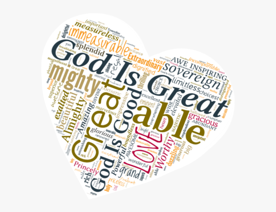 God Is Great - Heart, Transparent Clipart
