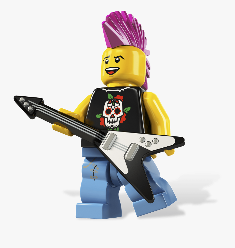 Lego Punk Rocker - Lego Minifigures Series 4, Transparent Clipart