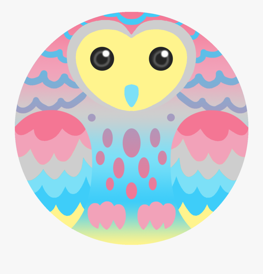 Transparent Cute Blue Owl Clipart - Genderflux Pride Icon, Transparent Clipart