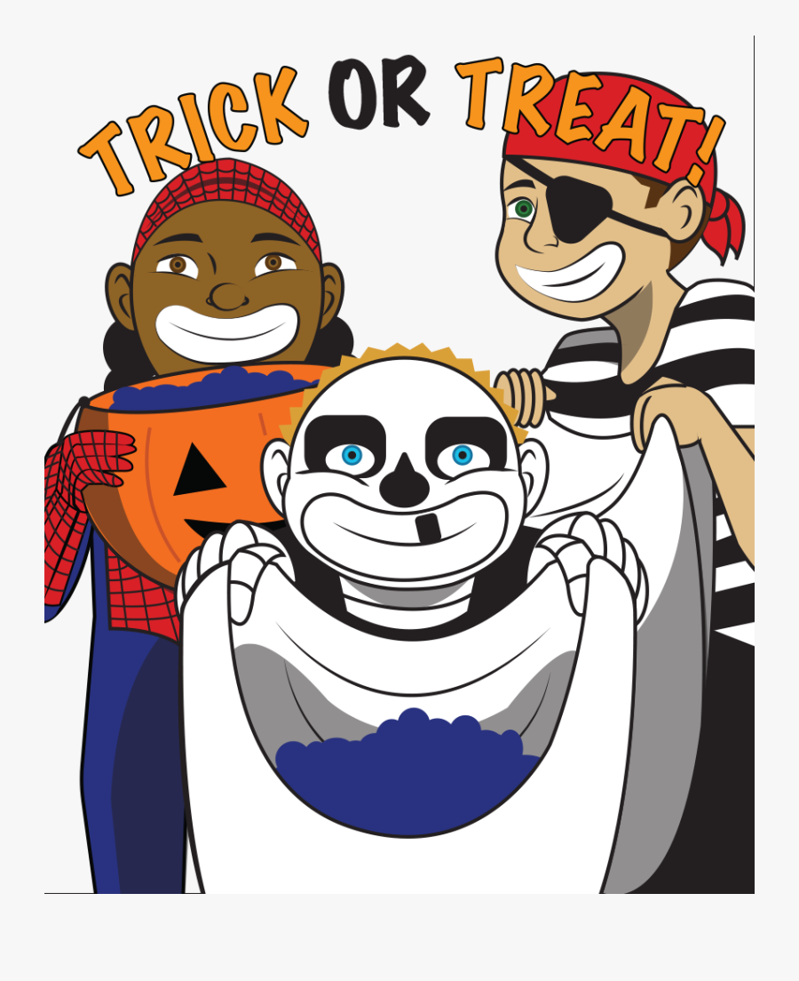 Ensuring Children’s Safety While Trick Or Treating"
 - Cartoon, Transparent Clipart