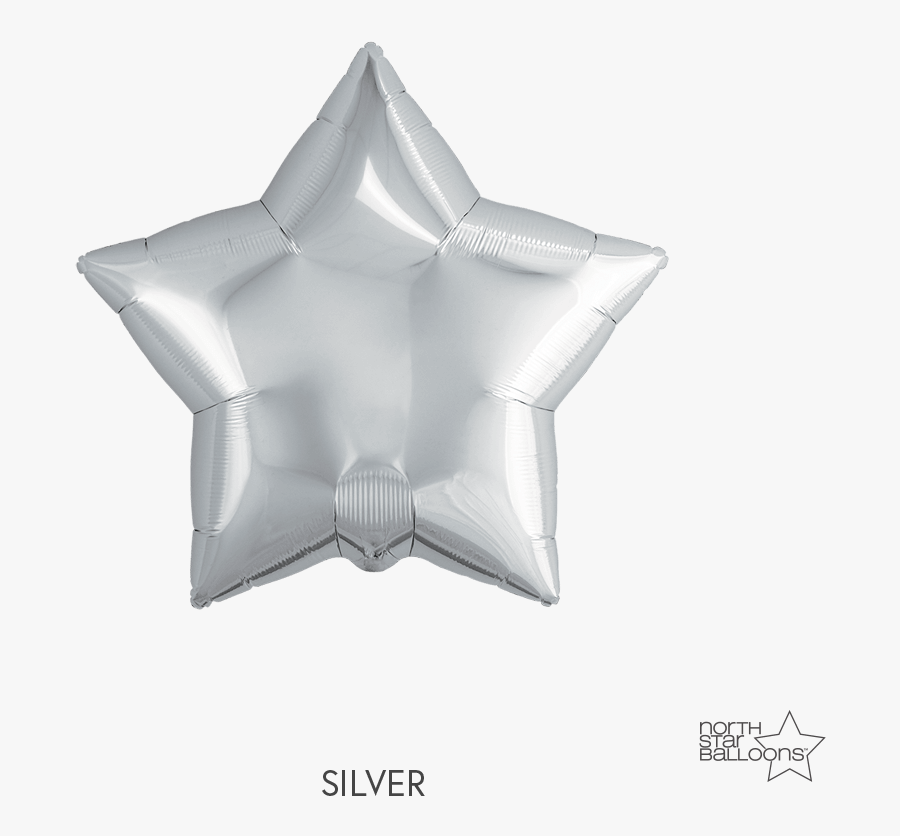 Deflated Balloon Png , Png Download - Silver Star Foil Balloon Png, Transparent Clipart