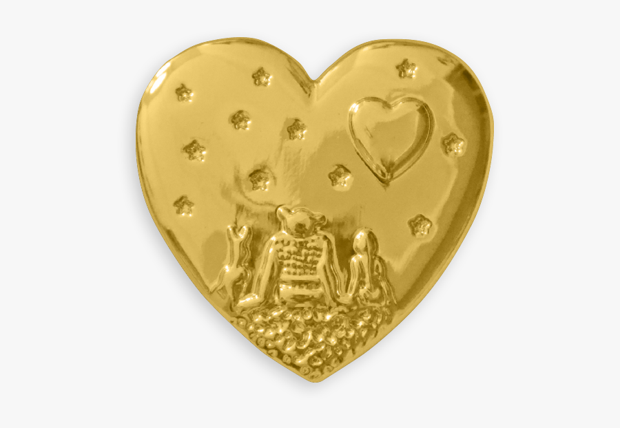 Gold Heart - Shrek Gold Heart Pin, Transparent Clipart