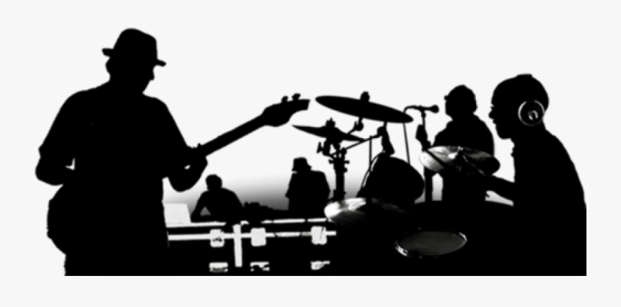 Rock Band Musical Ensemble Concert - Silhouette Of Band, Transparent Clipart