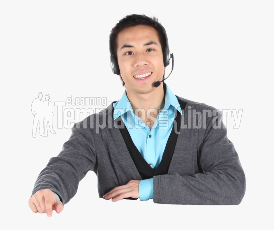 Clip Art Happy Asian Man - Sitting, Transparent Clipart