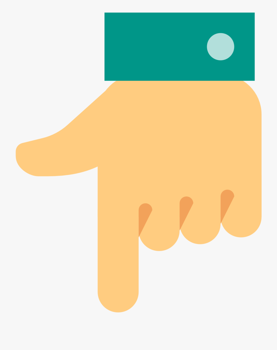 Hand Down Icon - Hand Point Down Png, Transparent Clipart