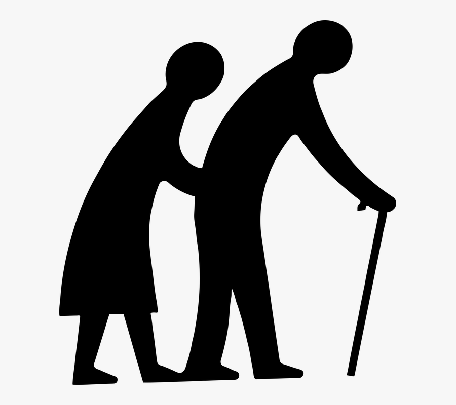Transparent Old Couple Png - Old People Clip Art, Transparent Clipart