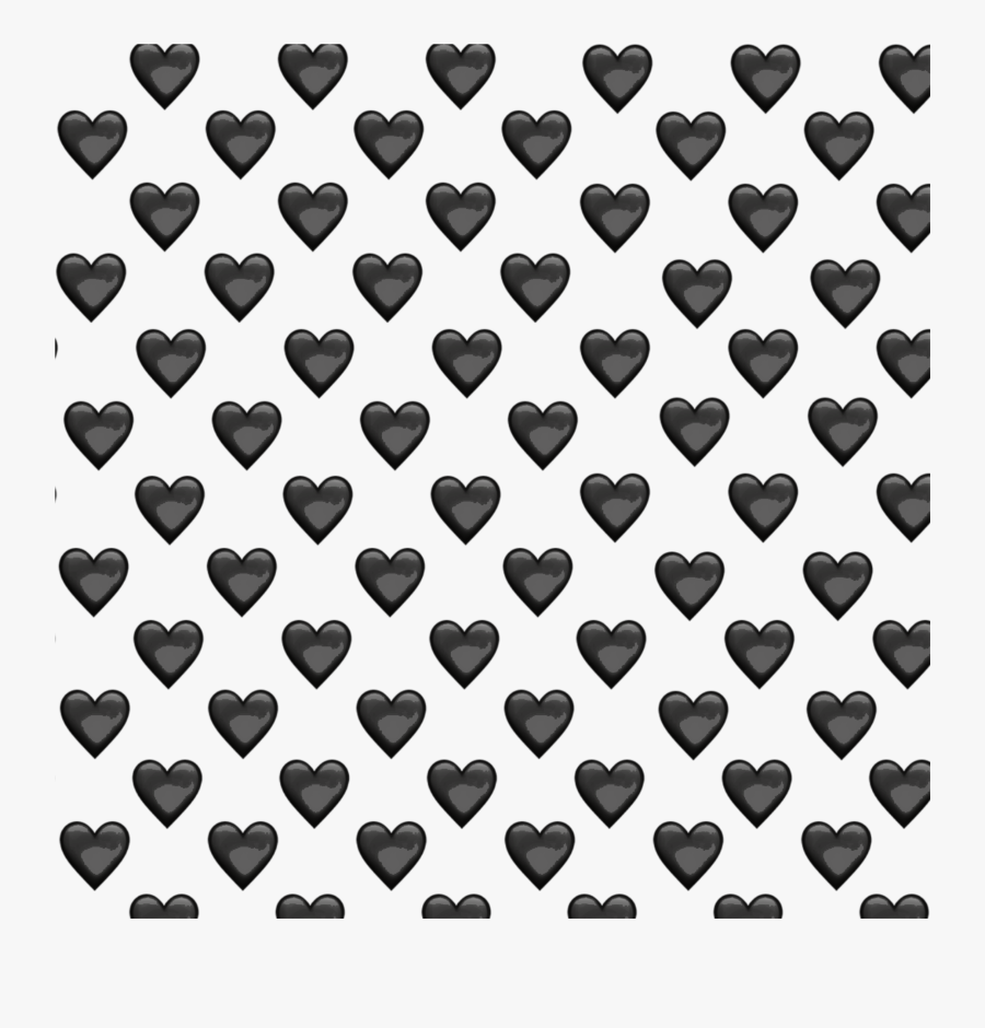 Black Emoji Background For Pictures - Emoji Background Black Heart, Transparent Clipart