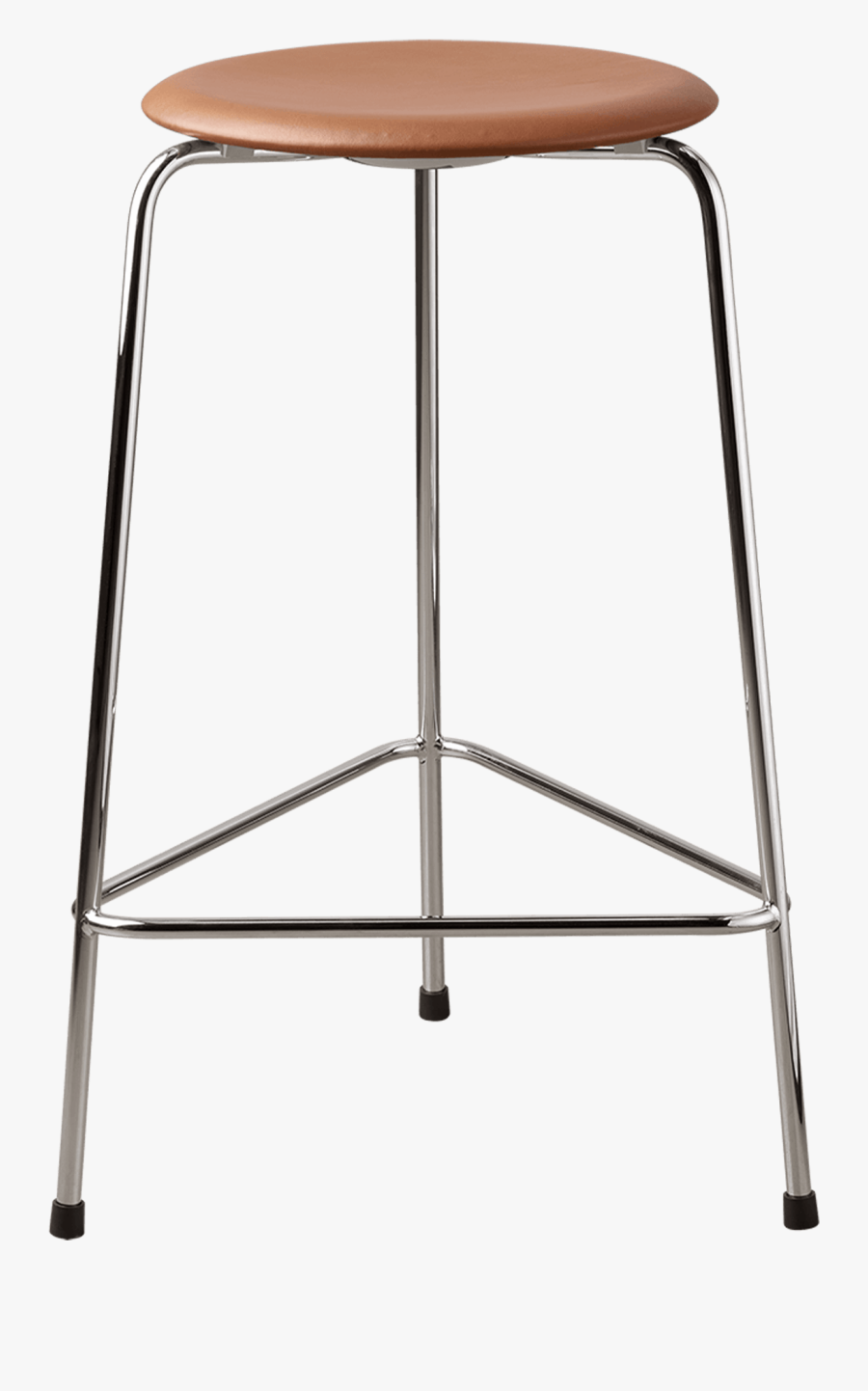 High Dot Stool In Wild Walnut - Fritz Hansen Jacobsen Dot Stool Chrome By Wood, Transparent Clipart