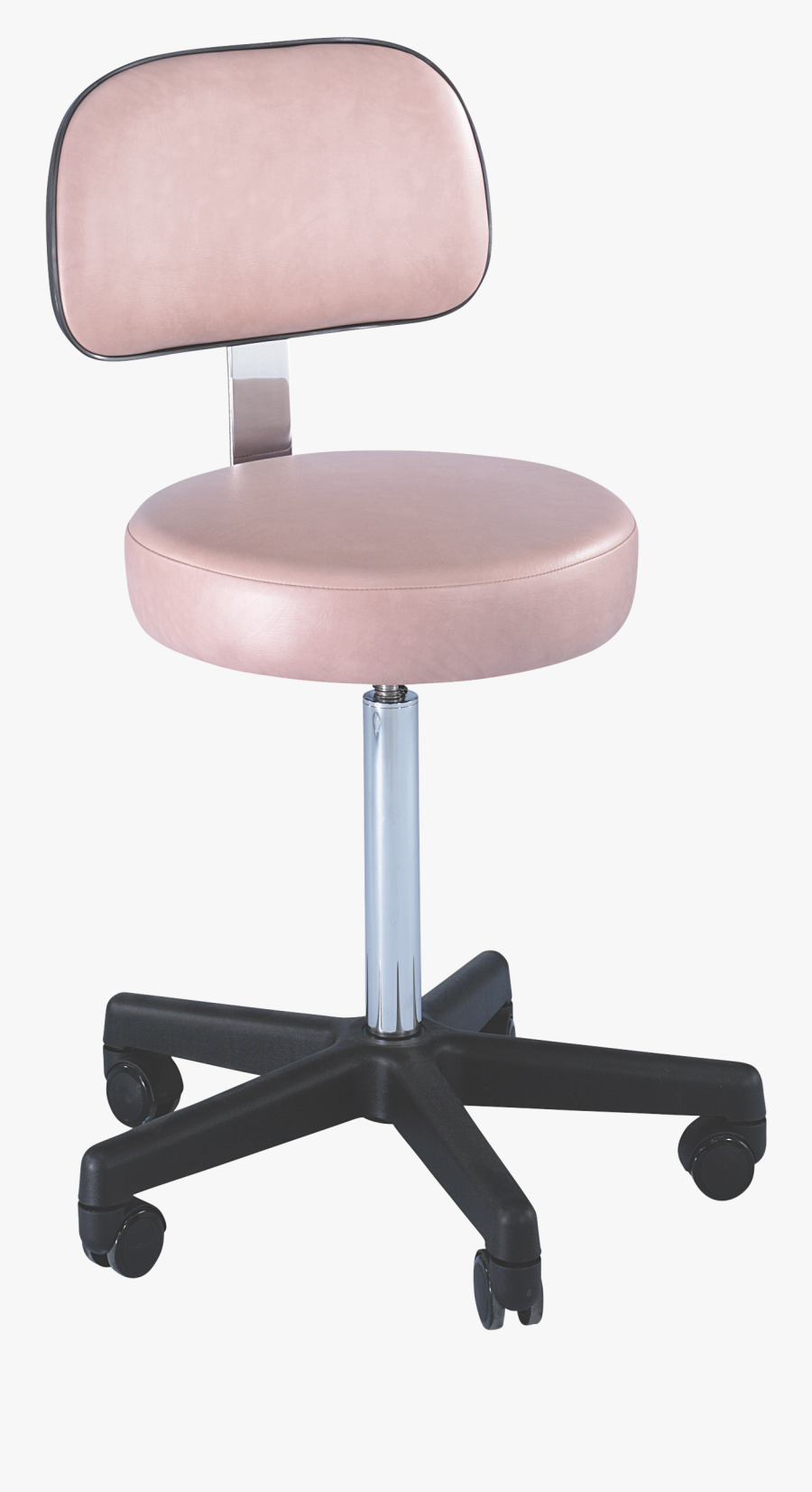 5-leg Adjustable Exam Stool - Office Chair, Transparent Clipart