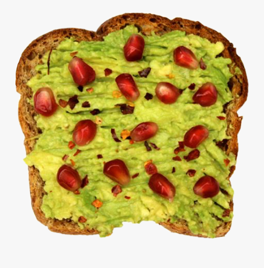 #avocado #gross #toast #food #breakfast #snack #pomergranate - Bread, Transparent Clipart