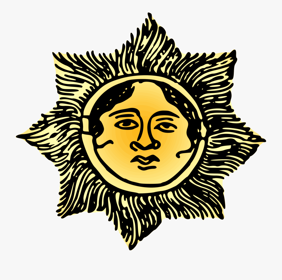 Face In The Sun Clip Arts - Sun Face Png, Transparent Clipart