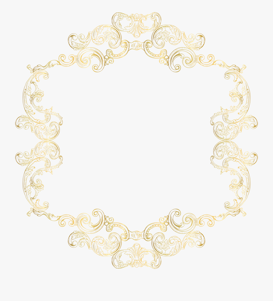 Gold Border Frame Clip, Transparent Clipart