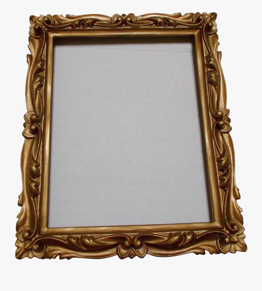 Carved Gold Wood Frame Vintage Ormolu Decorative - Picture Frame, Transparent Clipart