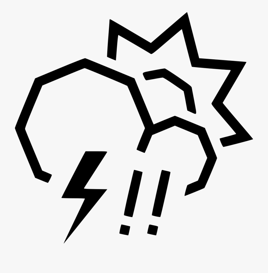 Day Sun Cloud Rain Hail Storm - Icon Petir Kartun, Transparent Clipart