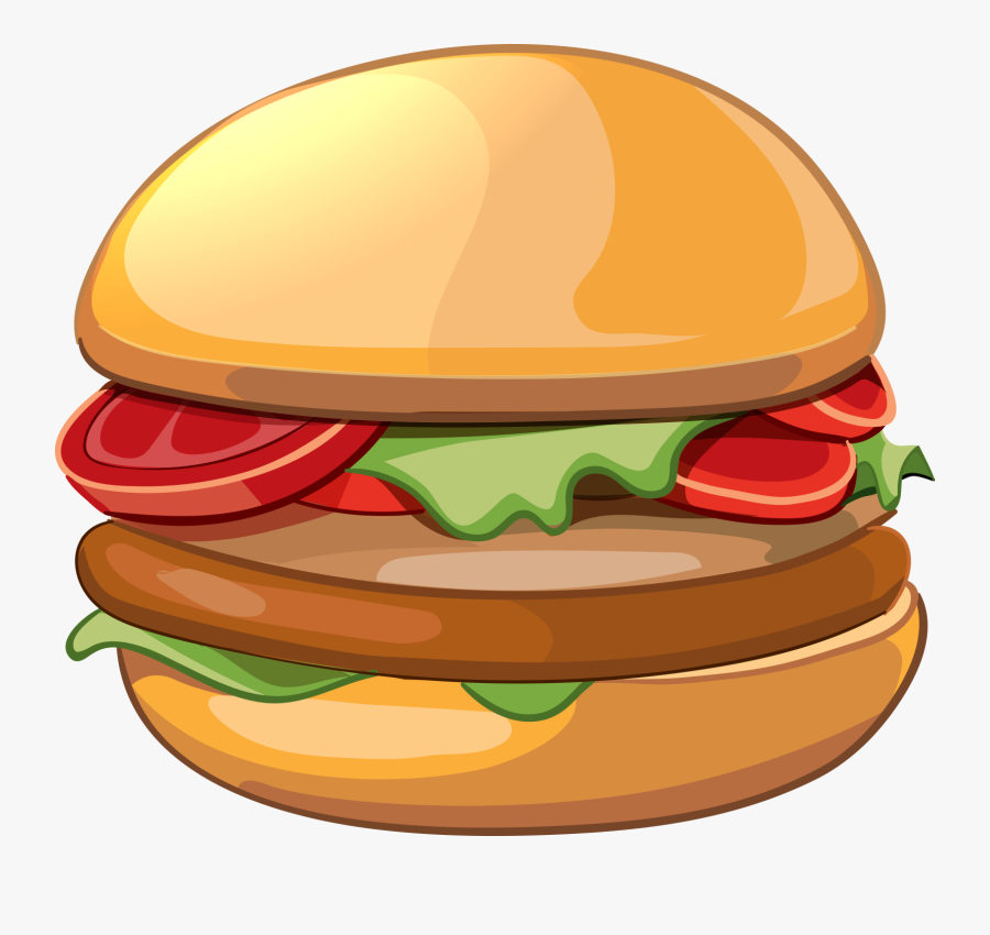 Cheeseburger Hamburger French Fries Illustration Veggie - Burger Illustration Png, Transparent Clipart