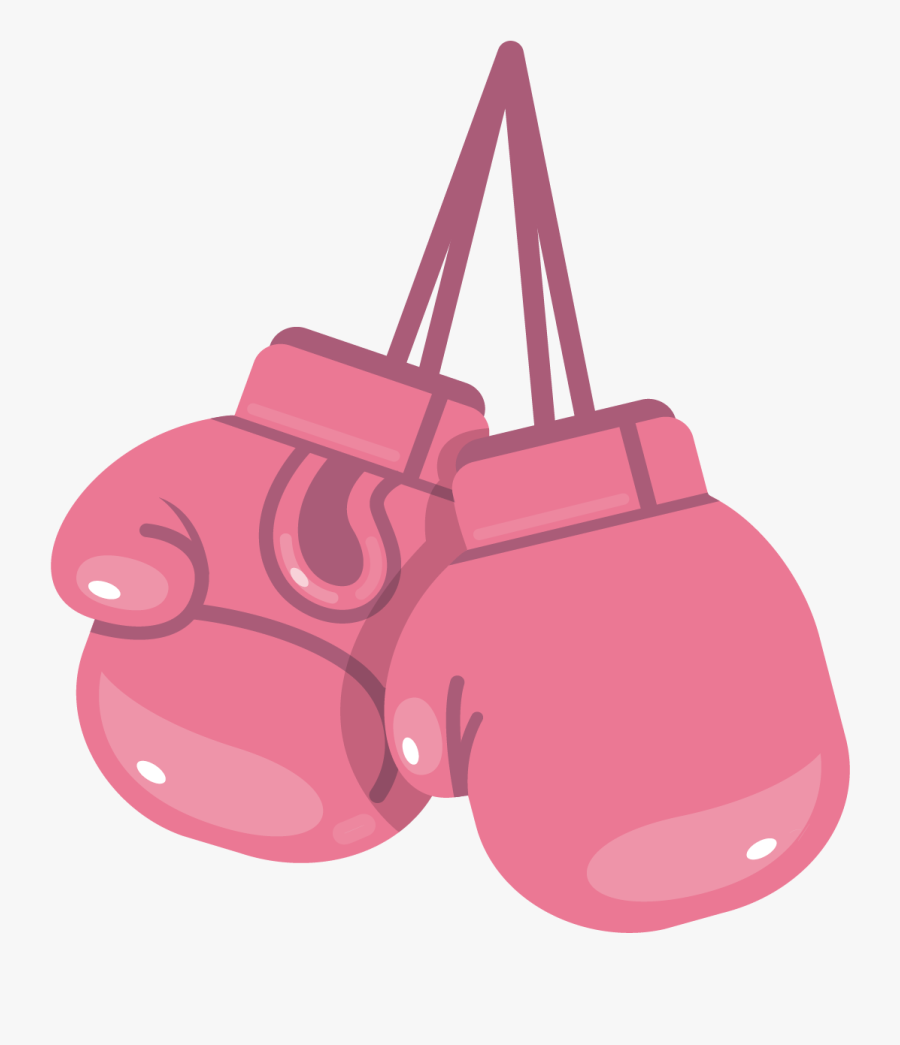 Pink Boxing Gloves Clipart, Transparent Clipart