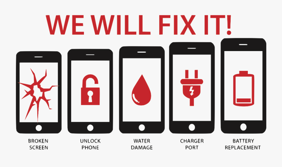 Transparent Broken Phone Png - Phone Repair Fix, Transparent Clipart