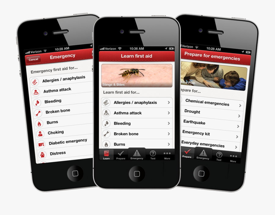 American Red Cross First Aid App, Transparent Clipart