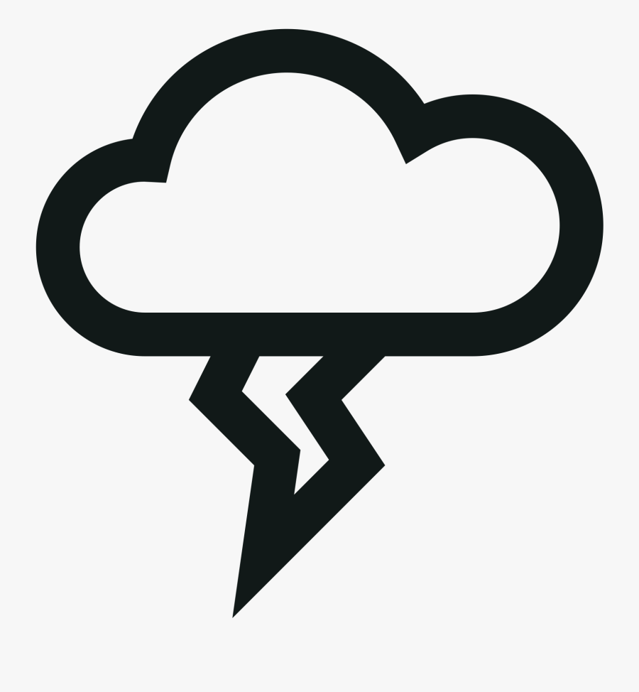 File Toicon Icon Lines - Black And White Thunderstorm Clipart, Transparent Clipart