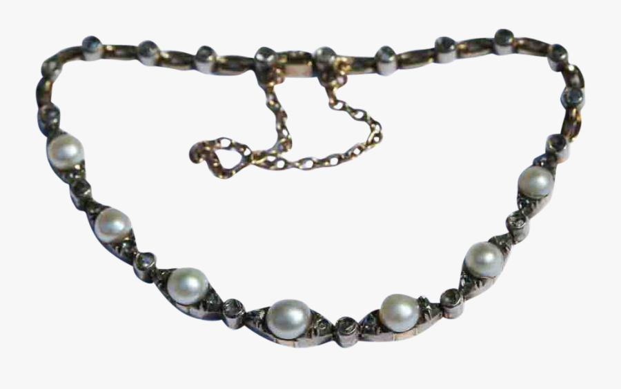 Antique French Pearl Diamond Bracelet From - Necklace, Transparent Clipart