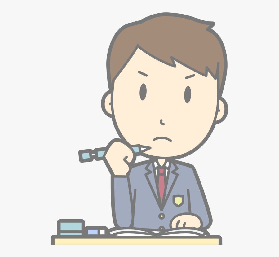 Child,art,cartoon - Grumpy Student, Transparent Clipart
